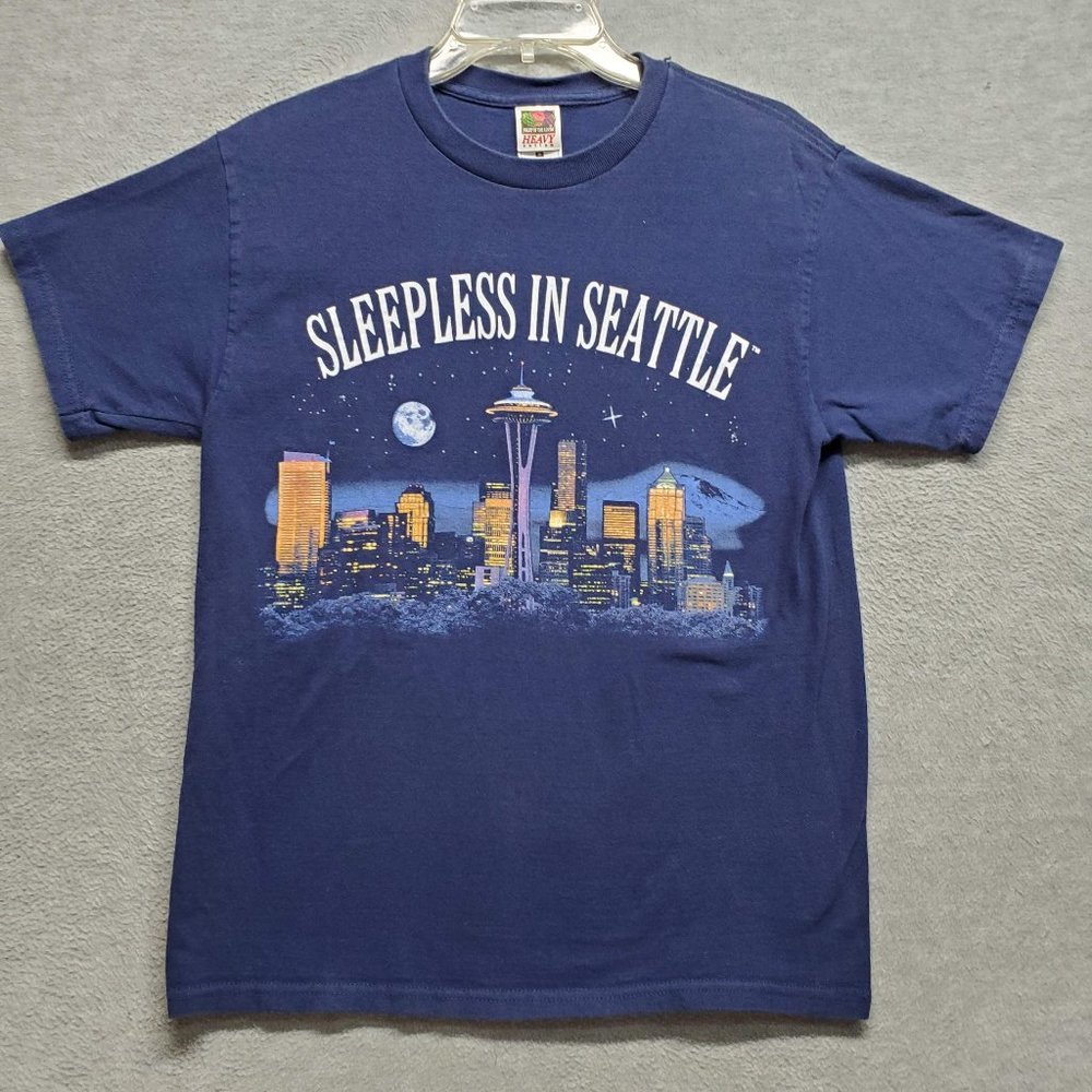 VINTAGE Sleepless In Seattle Women Shirt M Movie Promo 90s Short Sleeve Tee